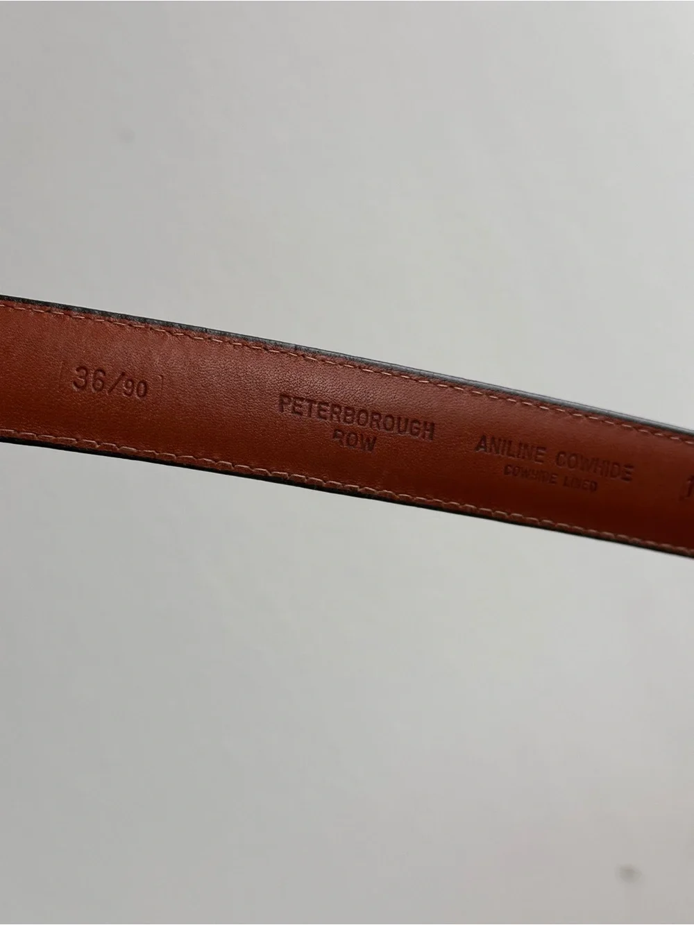 NWOT Peterborough Leather Belt in Dark Brown with Gold Buckle